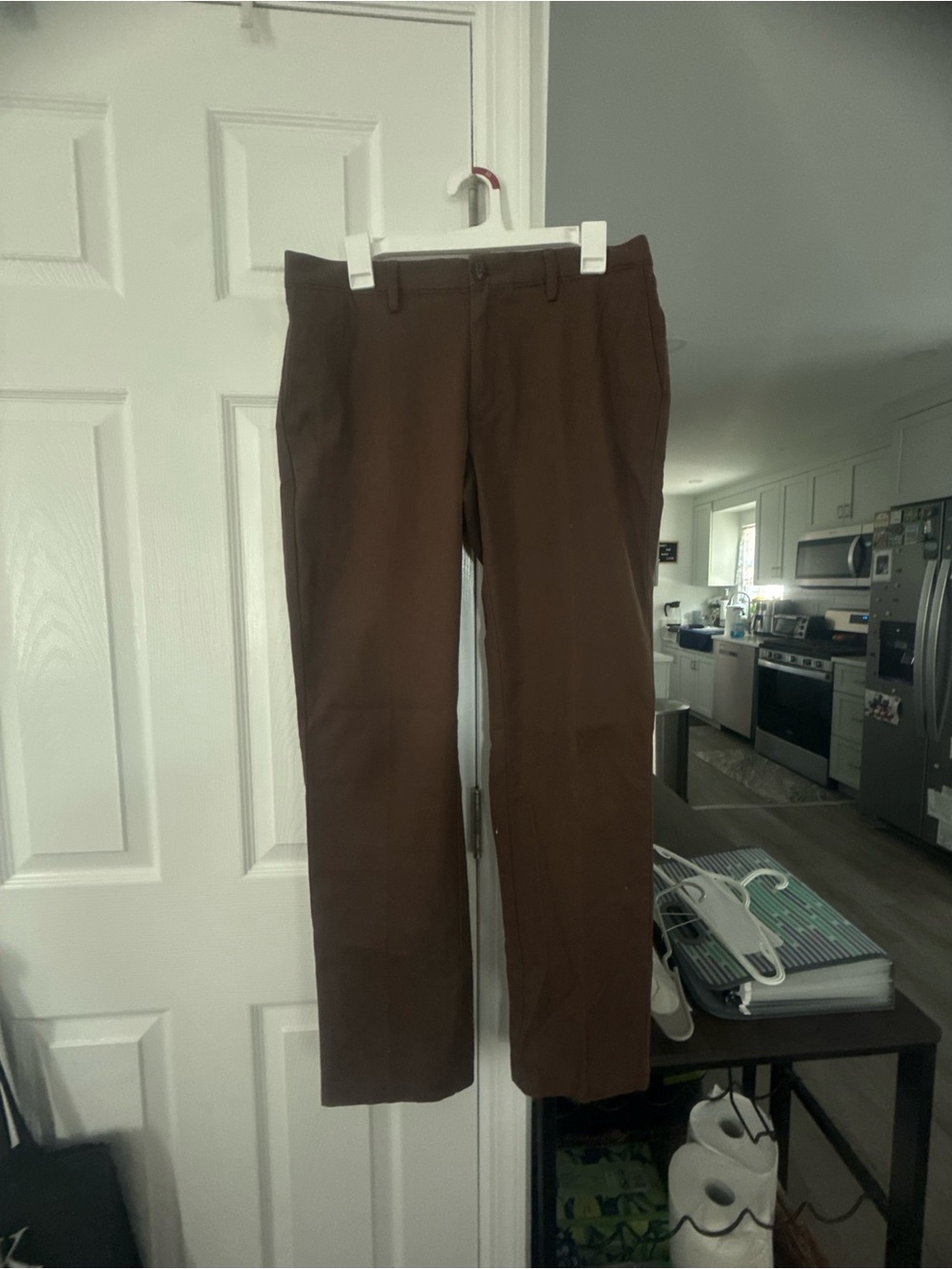 Amazon Essentials Men's Dark Brown Dress Pants